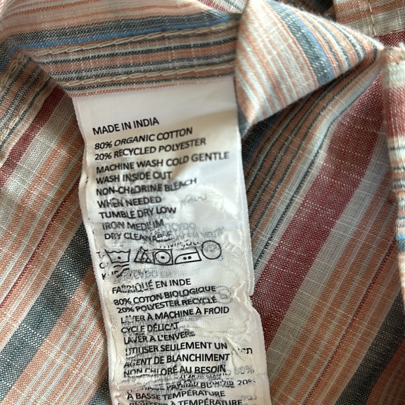 PrAna short sleeved striped shirt - men's size S - Picture 9 of 9